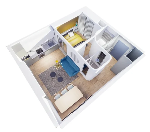 axo-parame-appartement_©Dunes archi saint malo