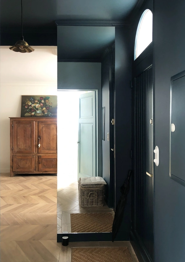 clair de lune - dinard maison-entrée placard miroir ©dunes archi d_interieur saint malo